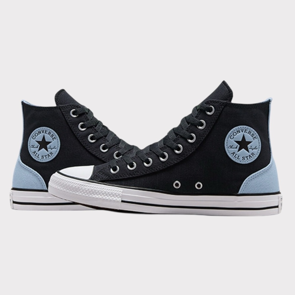 Converse Chuck Taylor All Star Hi Black/Blue Men’s 10 Women’s 12 NWOB